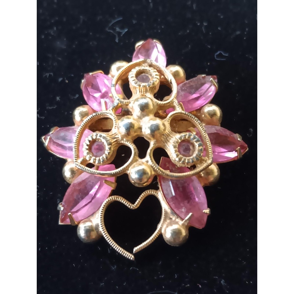Juliana Givre Pink Brooch Pin Vintage Rare - Picture 2 of 5